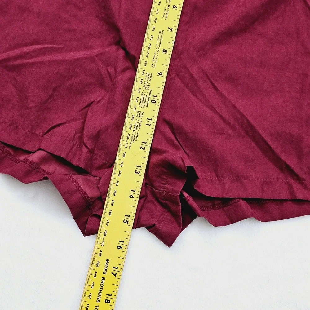 Charlotte Russe Womens XS‎ Shorts High Waist Red Burgundy Y2K Academia Chic